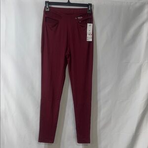 Women's Burgundy Leggings